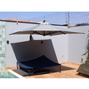 Ombrelone ELEGANCE parede/estaca quadrado 3x3 m híbrido