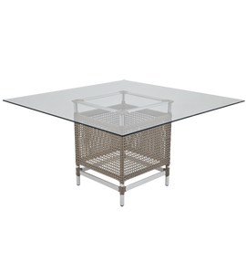 Mesa quadrada Elegance alum/vidro