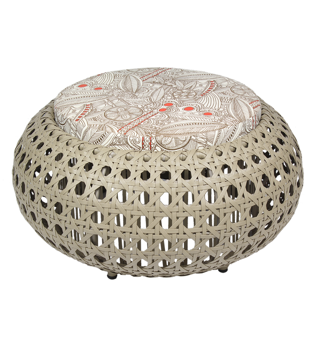 Puff baixo CONTEMPORÃNEA fibra/estofado