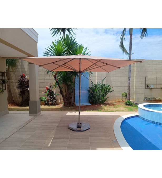 Ombrelone ELEGANCE central 3x3m quadr.