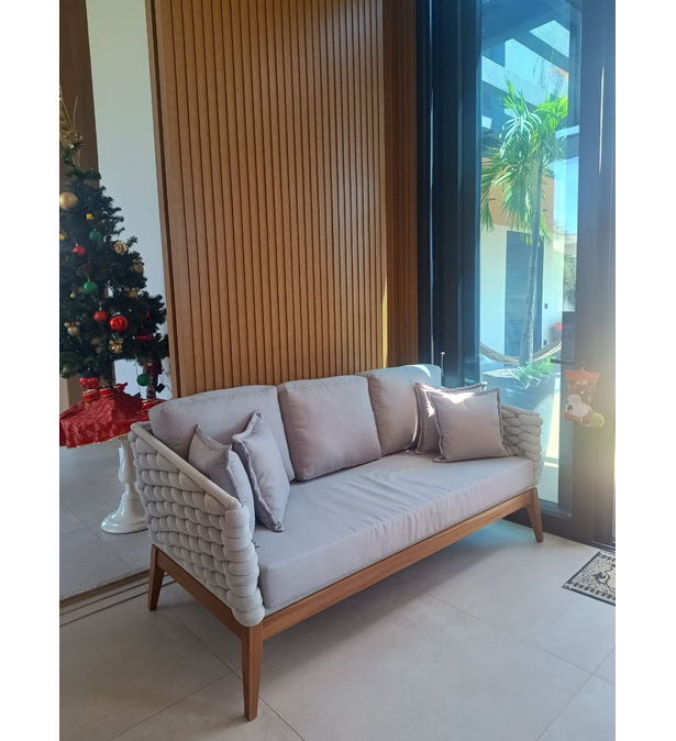 BILT Sofá tricõ com enchimento