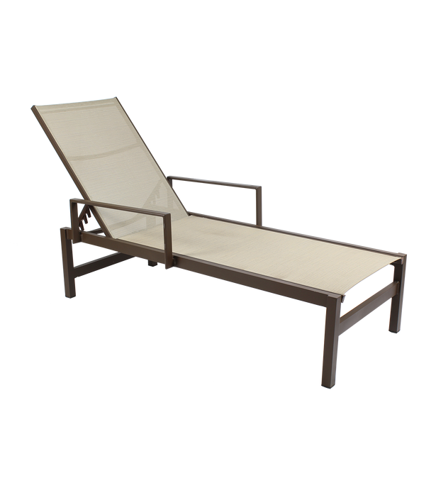 Espreguiçadeira com braço Perfile Tela